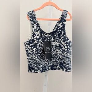 Move Theology women's abstract print sports bra tank top size S
